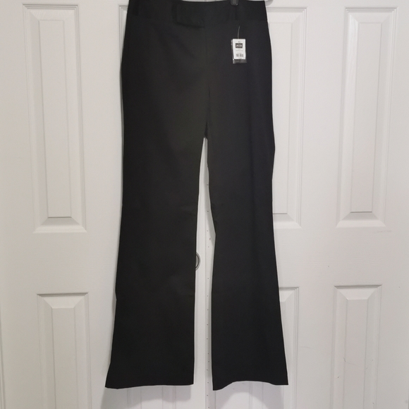 Jacob - NWT Black Flared Pants with Tonal Pin Striping, Size 7/8 - Picture 1 of 6